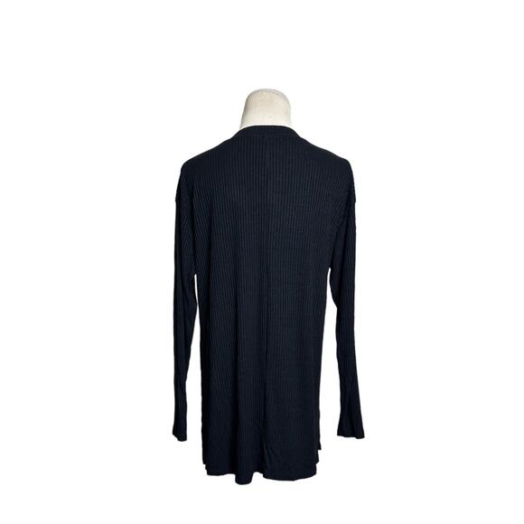 Asos black crew neck long sleeves side slits sweater size 4 - Picture 7 of 9